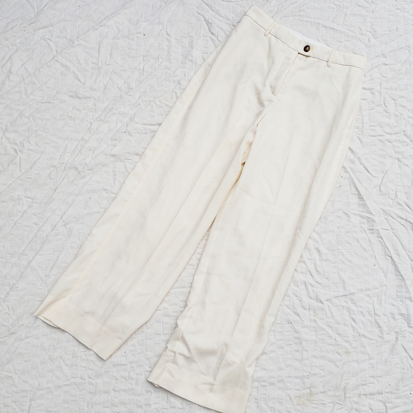 H&M White Flowy Dress Pants - Picture 2 of 5
